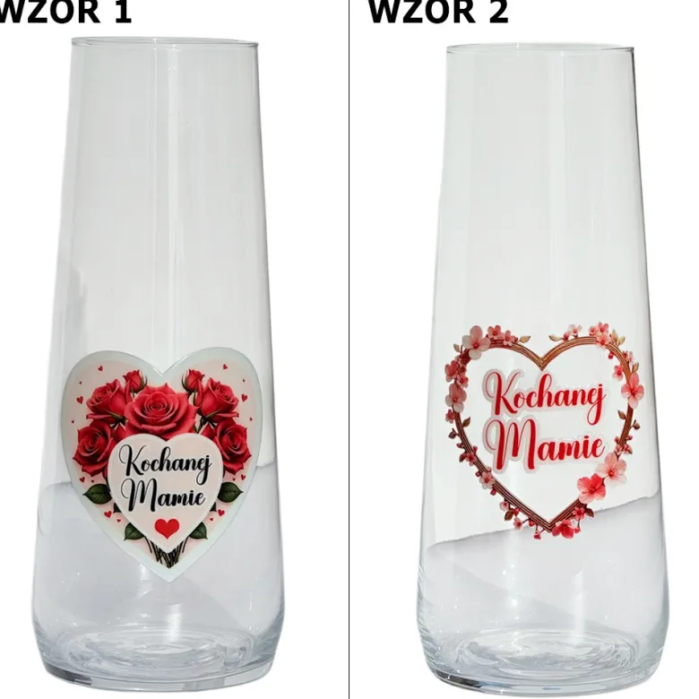 Wazon z Nadrukiem dla Mamy - Prezent na Dzień Mamy Matki Urodziny Święta