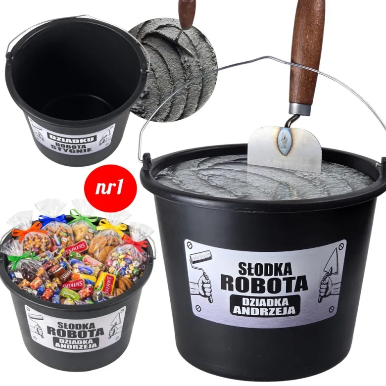 Wiadro na Słodycze dla Dziadka - Śmieszny Prezent na Dzień Babci i Dziadka Święta