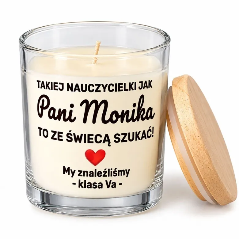 Świeca Zapachowa dla Nauczyciela - Prezent na Dzień Nauczyciela dla Wychowawcy