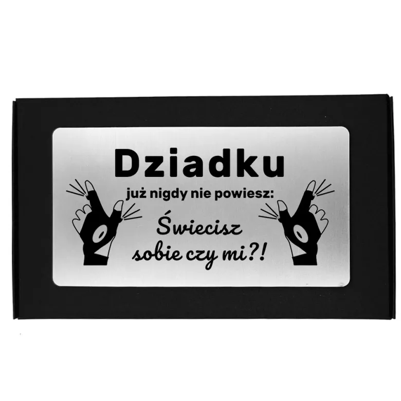 Świecące Rękawiczki LED z grawerem dla Dziadka - prezent na Dzień Babci i Dziadka Święta Urodziny