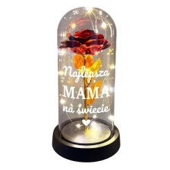 Wieczna Róża Najlepsza Mama Na Świecie - Prezent dla Mamy na Dzień Matki Święta Urodziny
