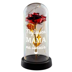 Wieczna Róża Najlepsza Mama Na Świecie - Prezent dla Mamy na Dzień Matki Święta Urodziny