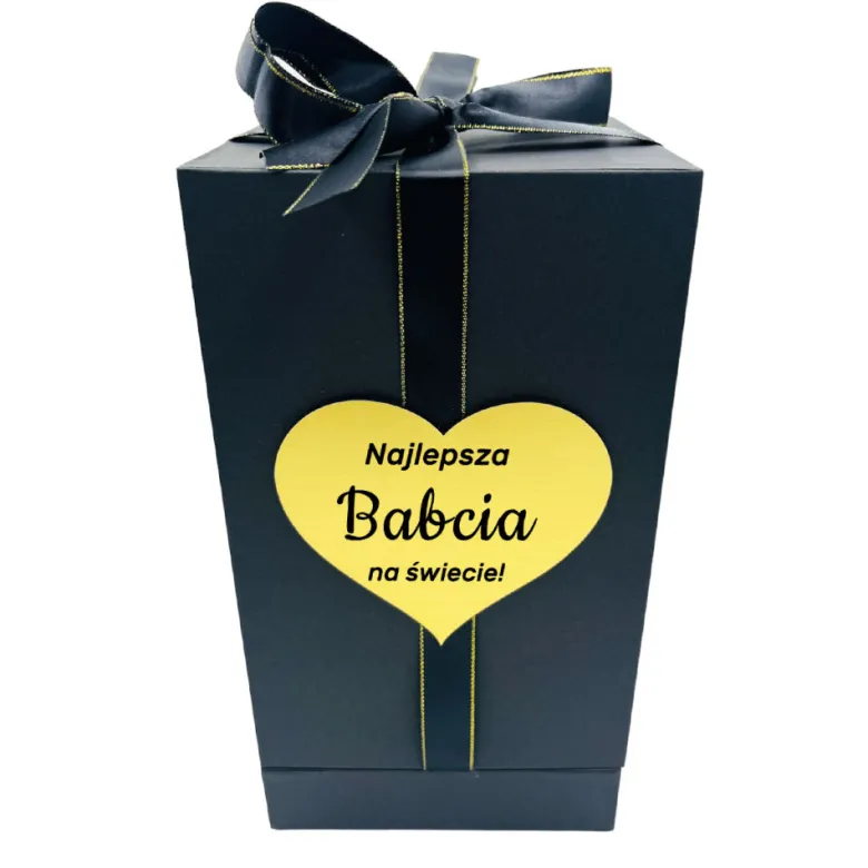Wieczna róża w szkle z grawerem dla Babci - prezent na Dzień Babci Święta
