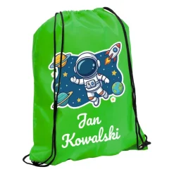 Worek Plecak Astronauta z Imieniem dla Chłopca do Przedszkola Szkoły na Buty W-F