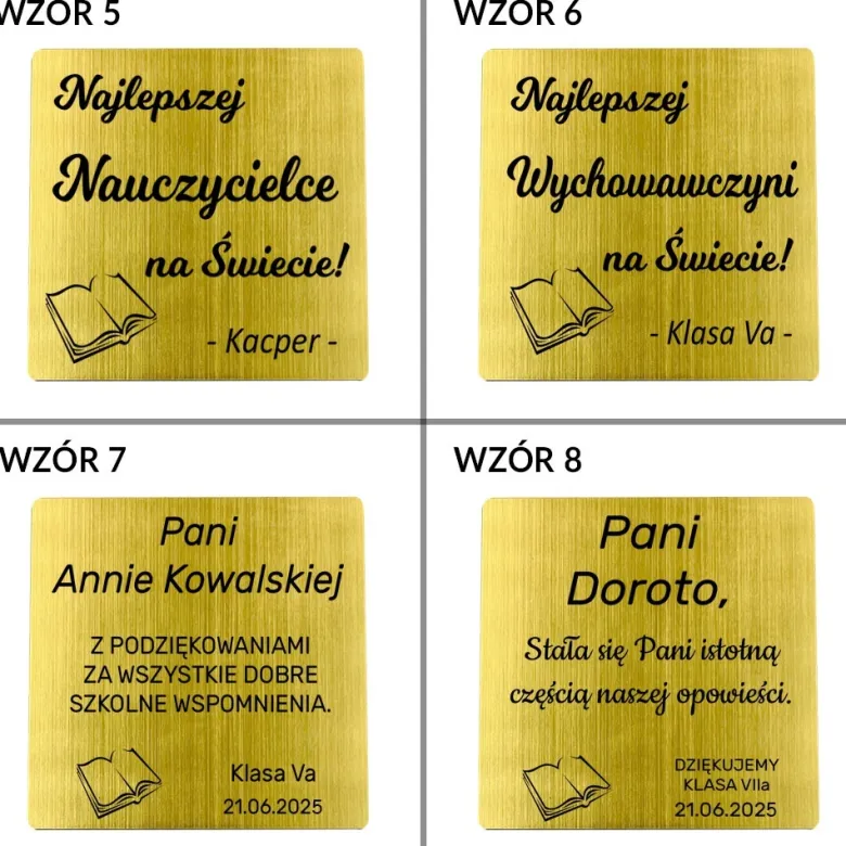 Zakładka do książki z grawerem dla Nauczyciela - prezent na Dzień Nauczyciela Zakończenie Roku