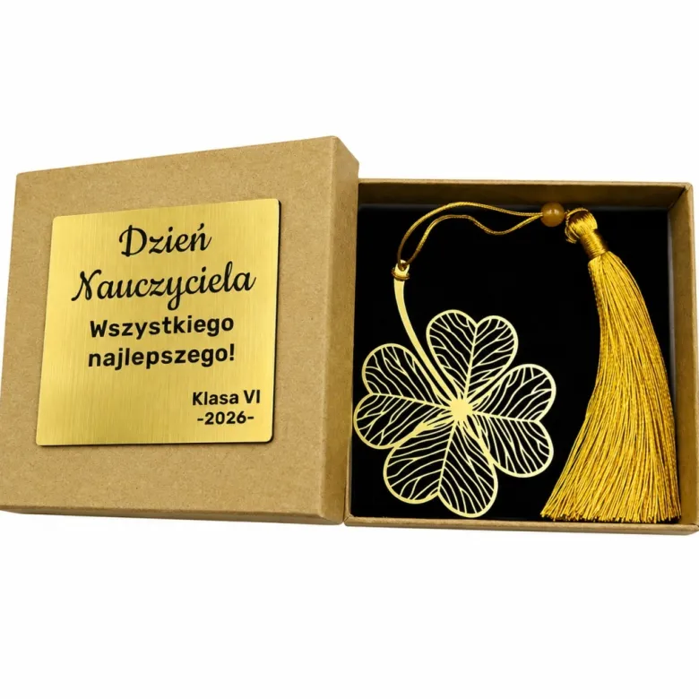 Zakładka do książki z grawerem dla Nauczyciela - prezent na Dzień Nauczyciela Zakończenie Roku