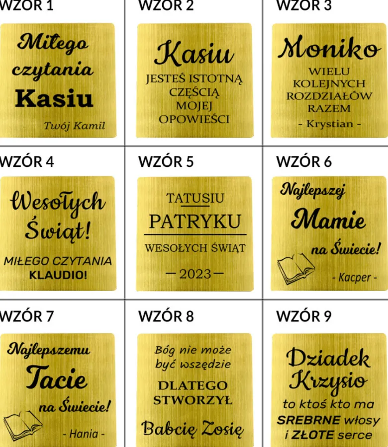 Zakładka do książki z grawerem - prezent dla mamy taty babci dziadka żony męża