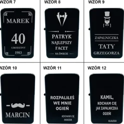 Zapalniczka z grawerem - prezent dla faceta mężczyzny męża taty na 18 30 40 50 60 urodziny święta