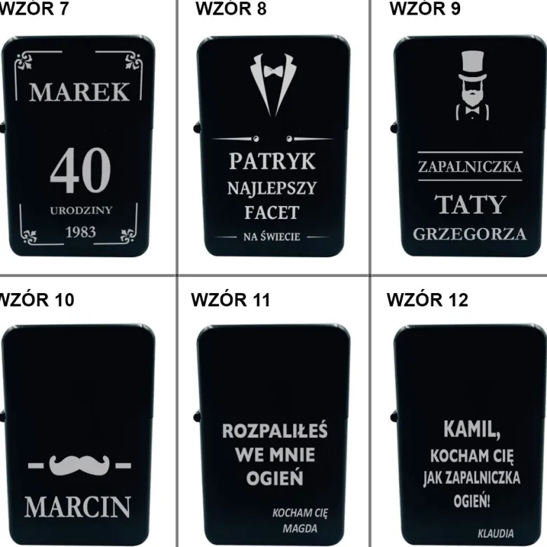 Zapalniczka z grawerem - prezent dla faceta mężczyzny męża taty na 18 30 40 50 60 urodziny święta