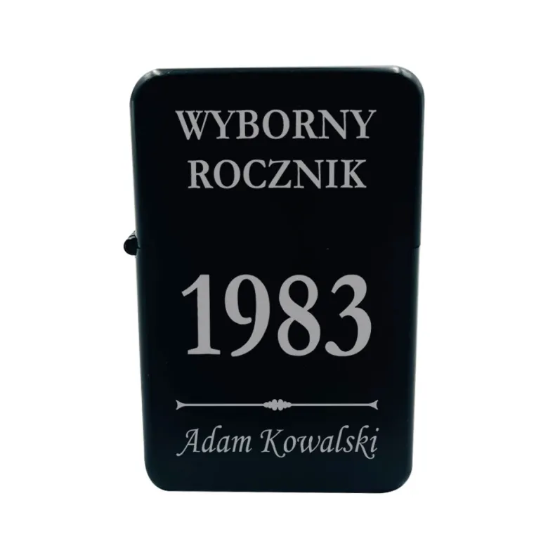 Zapalniczka z grawerem - prezent dla faceta mężczyzny męża taty na 18 30 40 50 60 urodziny święta
