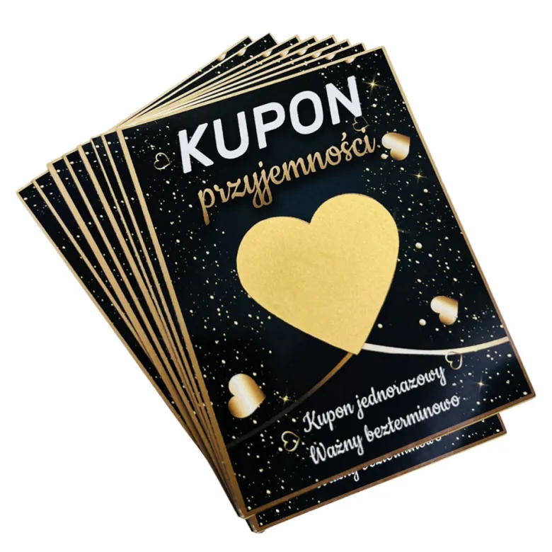 Zdrapki "Kupony Przyjemności" - prezent dla żony męża dziewczyny chłopaka niej niego na Walentynki