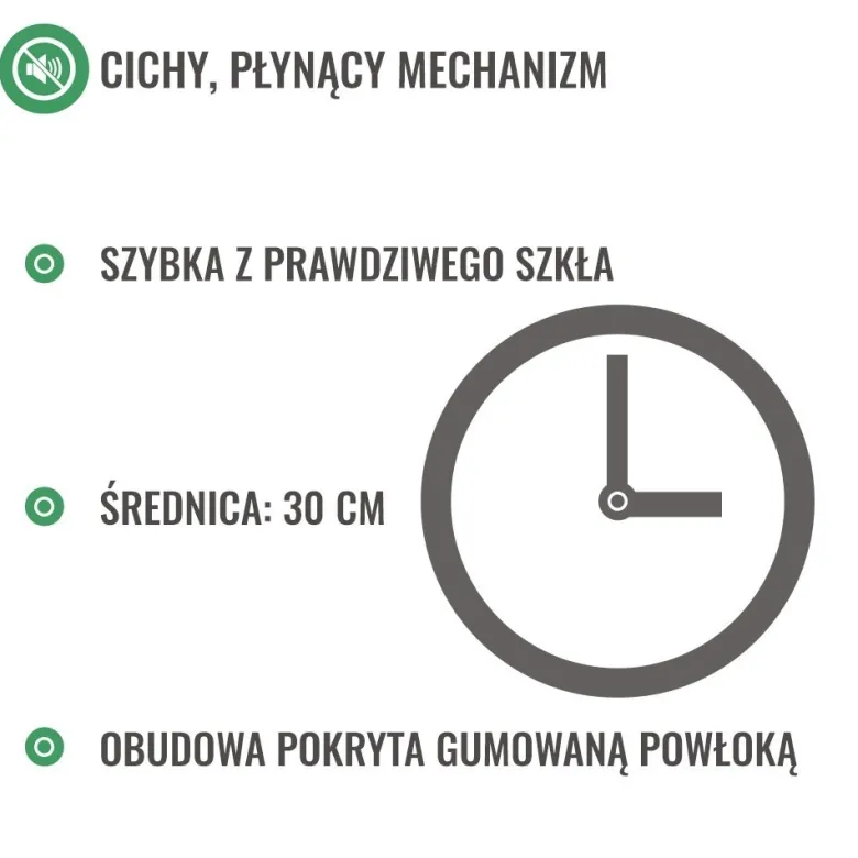 Zegar Demon Prędkości - cichy mechanizm