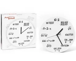 Zegar matematyka classic biały