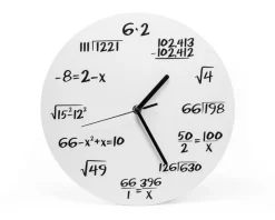 Zegar matematyka classic biały