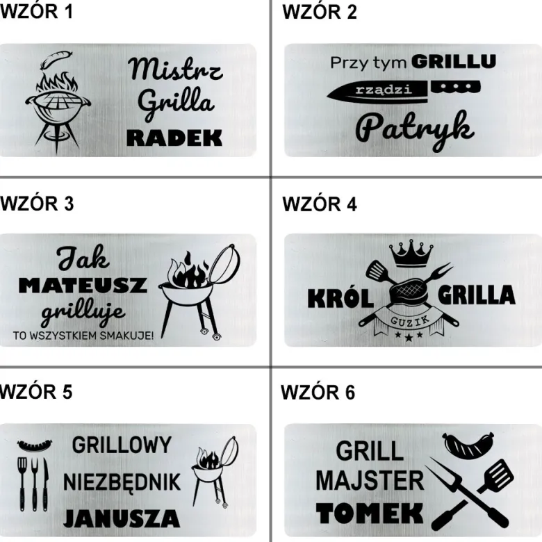 Zestaw Akcesoria do Grilla z grawerem - prezent dla taty męża chłopaka dziadka na Święta urodziny