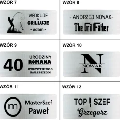 Zestaw Akcesoria do Grilla z grawerem - prezent dla taty męża chłopaka dziadka na Święta urodziny