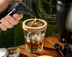 Zestaw barmański shaker do drinków + zestaw do wędzenia whisky 2w1