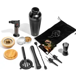 Zestaw barmański shaker do drinków + zestaw do wędzenia whisky 2w1
