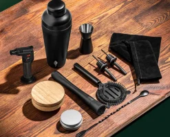 Zestaw barmański shaker do drinków + zestaw do wędzenia whisky 2w1