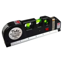 Zestaw dla Taty Poziomica Laserowa z Miarką + Opaska Magnetyczna - Prezent dla Taty na Dzień Ojca Święta Urodziny