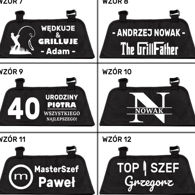 Zestaw Do Grilla Fartuch + Akcesoria - Prezent dla Męża Taty Dziadka Chłopaka na Urodziny Święta