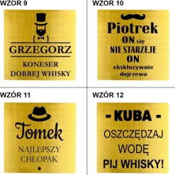 Zestaw do Whisky Karafka Globus z Grawerem - Prezent dla Taty Męża Dziadka Szefa Teścia Faceta Mężczyzny na Święta Urodziny