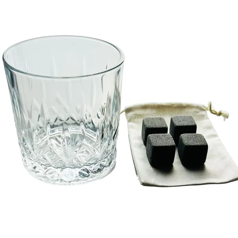 Zestaw do Whisky z Grawerem dla Taty - Prezent dla Taty na Dzień Ojca Święta Urodziny Szklanka + Kamienie