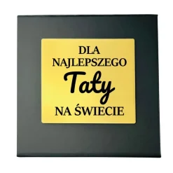 Zestaw do Whisky z Grawerem dla Taty - Prezent dla Taty na Dzień Ojca Święta Urodziny Szklanka + Kamienie