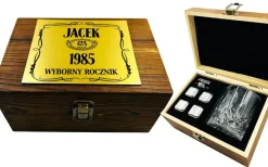 Zestaw do Whisky z Grawerem - Prezent dla Męża Chłopaka Faceta Taty Dziadka Mężczyzny na Święta Urodziny
