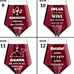 Zestaw do Wina z Grawerem - prezent dla kobiety żony dziewczyny kobiety na urodziny święta