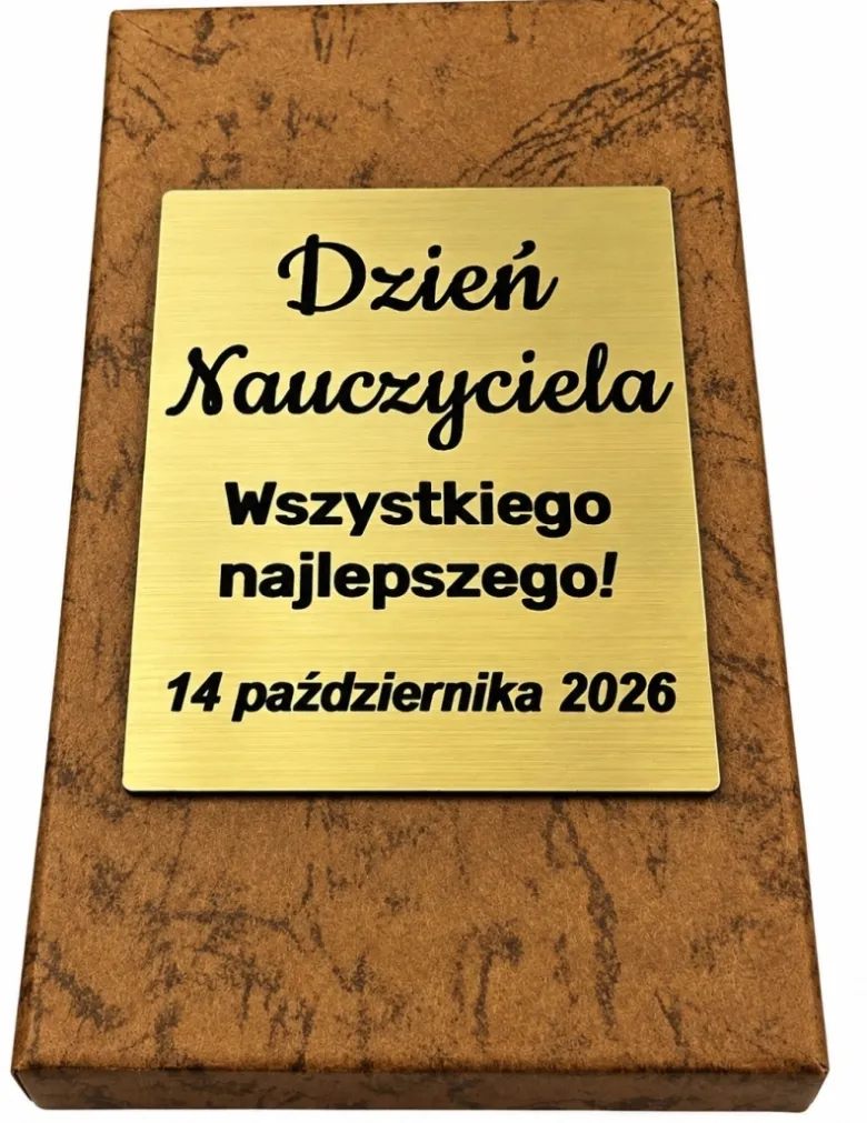 Zestaw Długopis i Brelok Drewniany w Pudełku z Grawerem - Prezent na Dzień Nauczyciela dla Wychowawcy Nauczyciela
