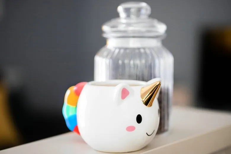 Zestaw Jednorożec Kubek + Notes - prezent dla dziewczynki 5 6 7 8 9 10 lat na święta urodziny