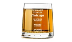 Zestaw Kieliszek dla Babci + Szklanka dla Dziadka - Prezent na Dzień Babci i Dziadka Święta
