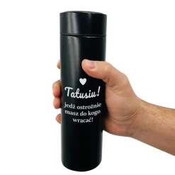 Zestaw Kubek Termiczny + Zawieszka Tatusiu Jedź Ostrożnie - Prezent dla Taty na Dzień Ojca Święta