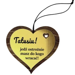 Zestaw Kubek Termiczny + Zawieszka Tatusiu Jedź Ostrożnie - Prezent dla Taty na Dzień Ojca Święta