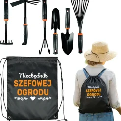 Zestaw Narzędzi Ogrodowych + Plecak Niezbędnik Szefowej Ogrodu - Prezent dla Mamy Babci Żony na Dzień Matki Święta Urodziny