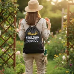 Zestaw Narzędzi Ogrodowych + Plecak Mama Królowa Ogrodu - Prezent dla Mamy na Dzień Matki Święta Urodziny