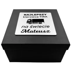 Zestaw Prezent dla Kierowcy Mechanika z grawerem - kubek opony, łyżeczka oraz brelok