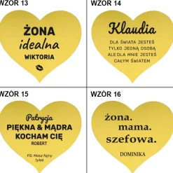Zestaw Prezent dla Żony Dziewczyny na Święta Urodziny Pod Choinkę Walentynki - Filiżanka z Podstawką w Kształcie Serca
