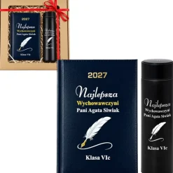 Zestaw Prezentowy dla Nauczyciela Kubek Termiczny + Kalendarz - Prezent na Dzień Nauczyciela dla Wychowawcy