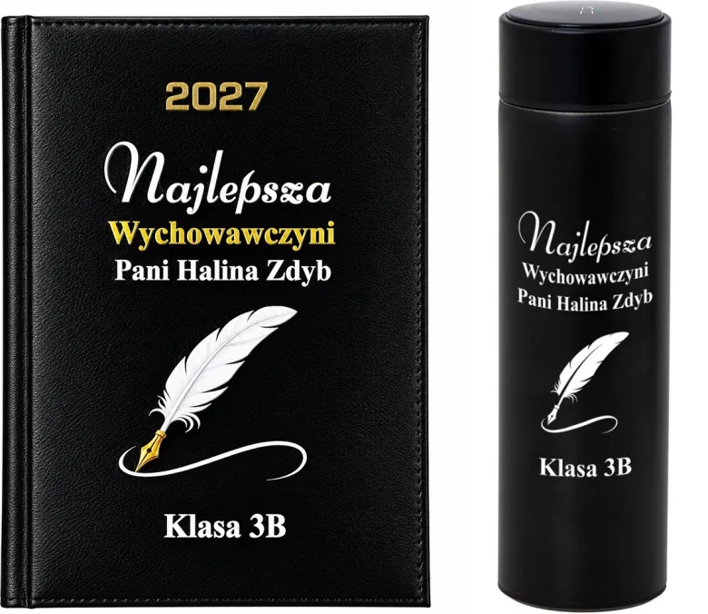 Zestaw Prezentowy dla Nauczyciela Wychowawcy Kalendarz + Kubek Termiczny - Prezent na Dzień Nauczyciela