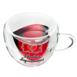 Zestaw 2x Szklanka Termiczna Serce - Prezent na Ślub Walentynki dla Niej Niego Żony Męża Dziewczyny Chłopaka Młodej Pary